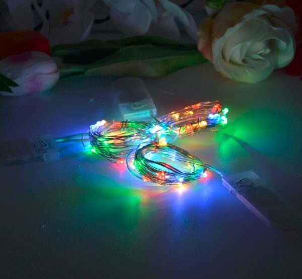 LED SEED WIRE LIGHT WITH MINI BATTERY PACK - 2m