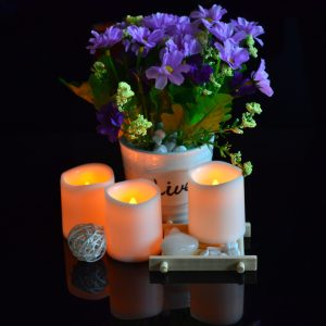 LED VOTIVE - AMBER - 5 HR TIMER
