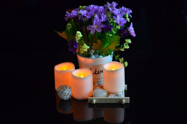 LED VOTIVE - AMBER - 5 HR TIMER